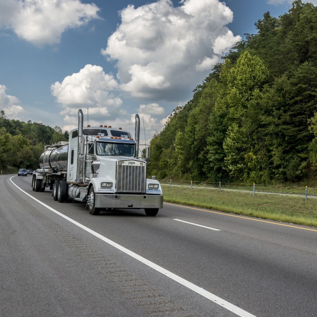 commercial truck on highway