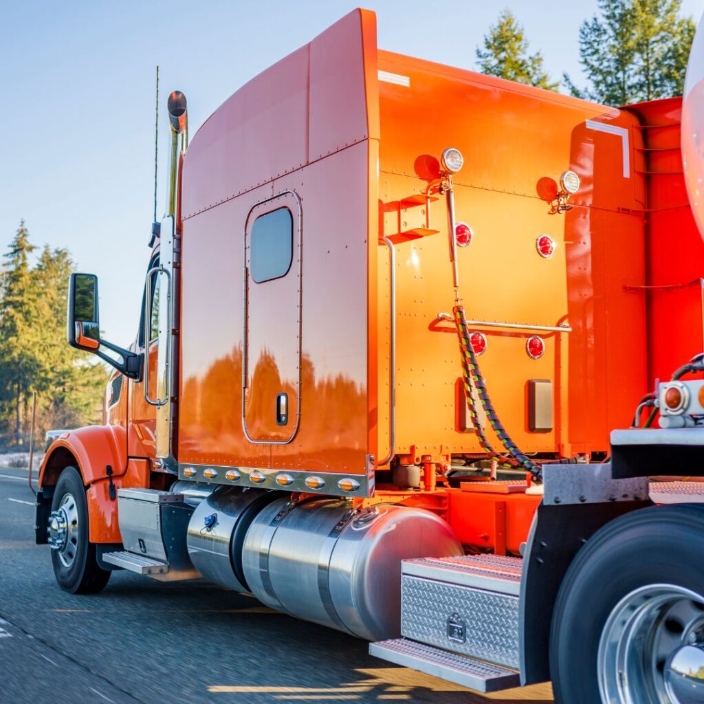 commercial truck on highway